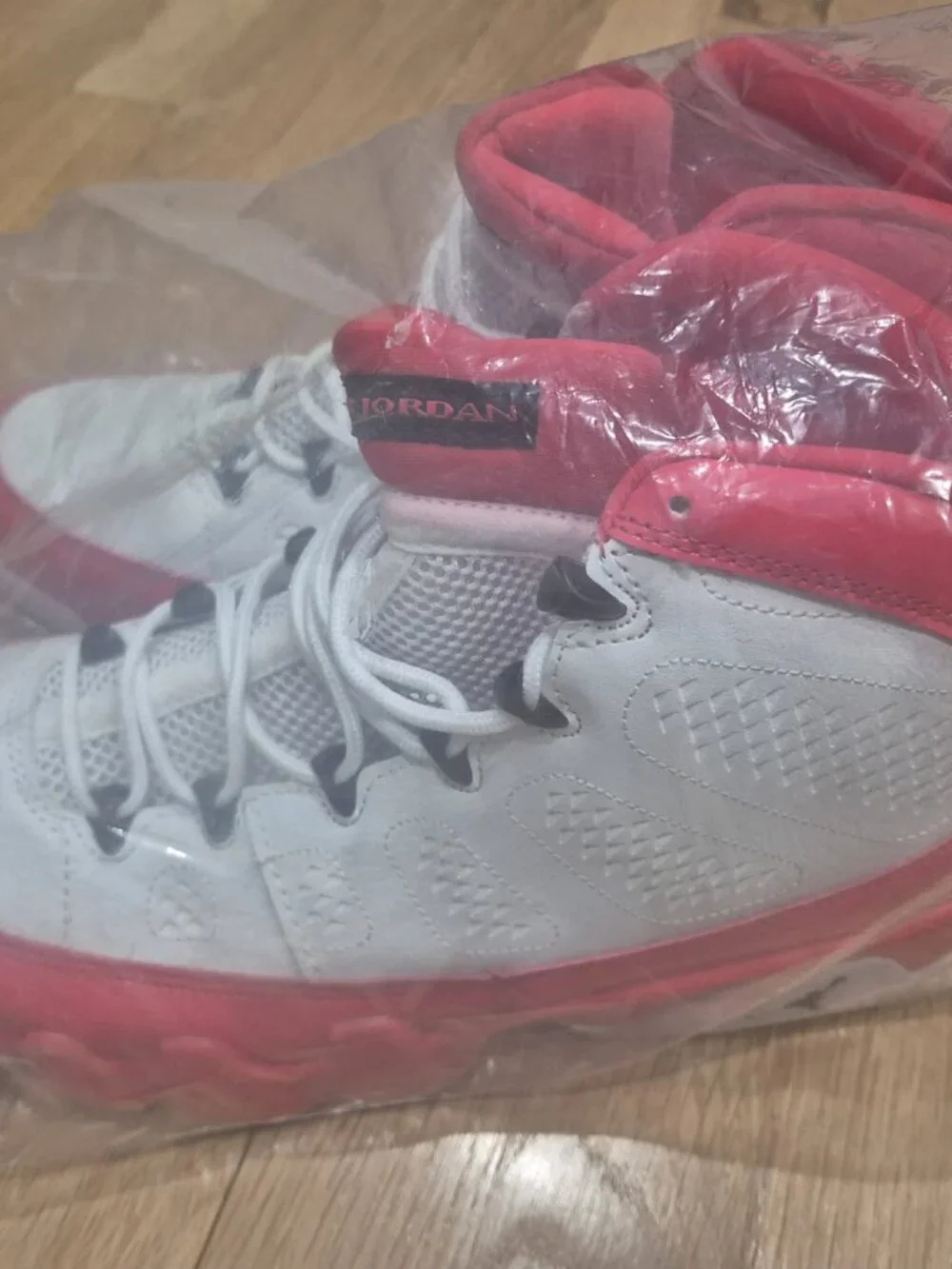 Jordan Men's High-Top Sneakers in White and Red